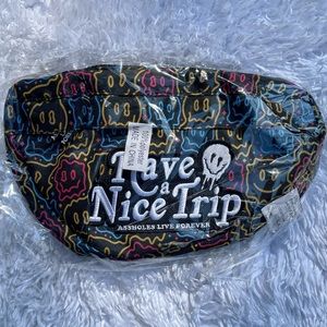 Linda Finegold ALF multicolored melting smile fanny pack